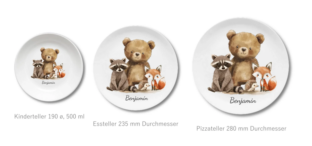Kinderteller + flacher + Pizzateller