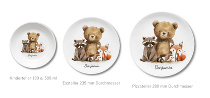 Kinderteller + flacher + Pizzateller