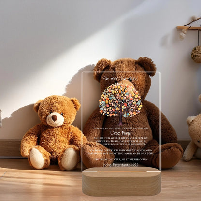 Teddybären mit rechteckigen Nachtlicht