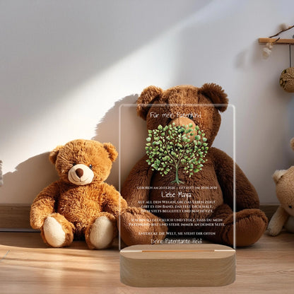 Teddybären mit rechteckigen Nachtlicht