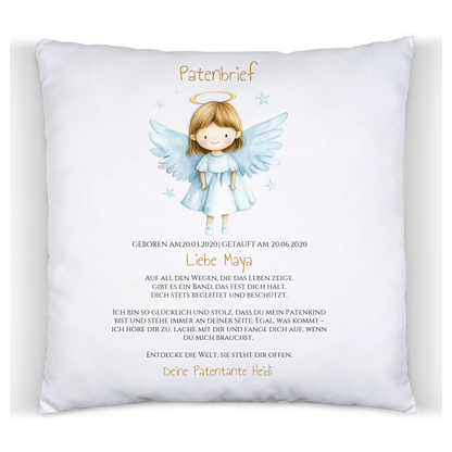 Patenbrief Geschenk Patenkind - Poster, Kissen, Decke, Leinwandbild personalisiert