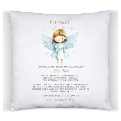 Patenbrief Geschenk Patenkind - Poster, Kissen, Decke, Leinwandbild personalisiert