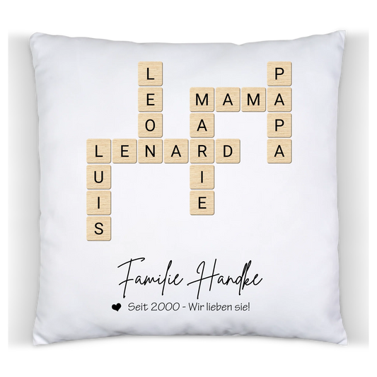 Personalisierte Weihnachtsgeschenk Scrabble Druck Design Geschenke, Familienbild mit Familiennamen, Geburtstagsgeschenk Kreuzworträtsel Design