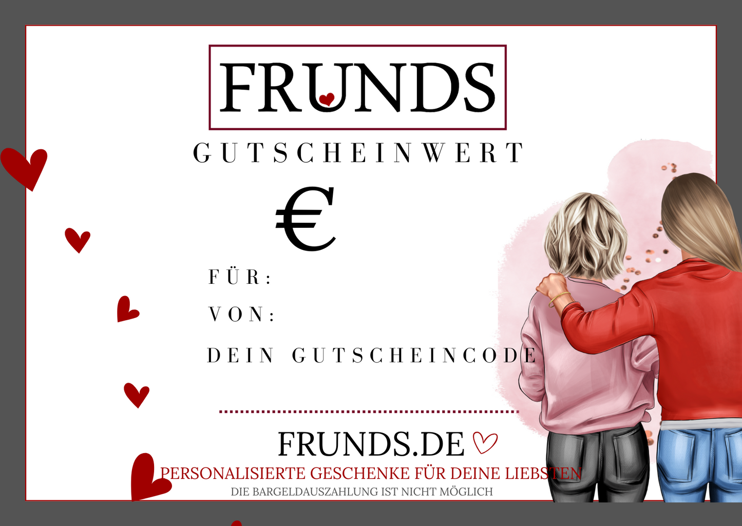 Geschenkgutschein von Frunds online kaufen.